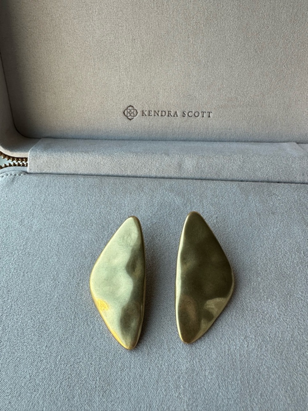 Kendra Scott Vintage Gold Abstract Metal Earrings